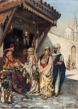 Arab or Arabic people and life. Orientalism oil paintings 596